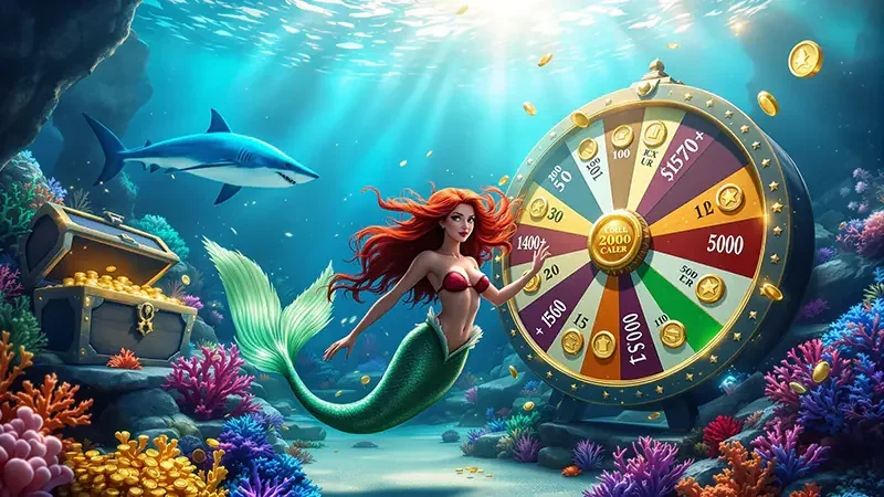 Suasana arcade bawah laut untuk permainan tembak ikan POSJITU